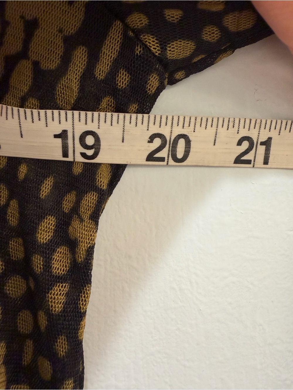 Lisa Bayne Crinkled Mesh Asymmetric Hem Dress Black Gold Dot Lagenlook Medium - Picture 14 of 14